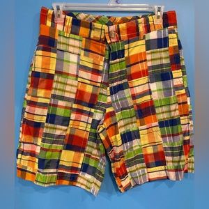 EUC Vintage Kelly’s Kids Plaid Shorts size Medium